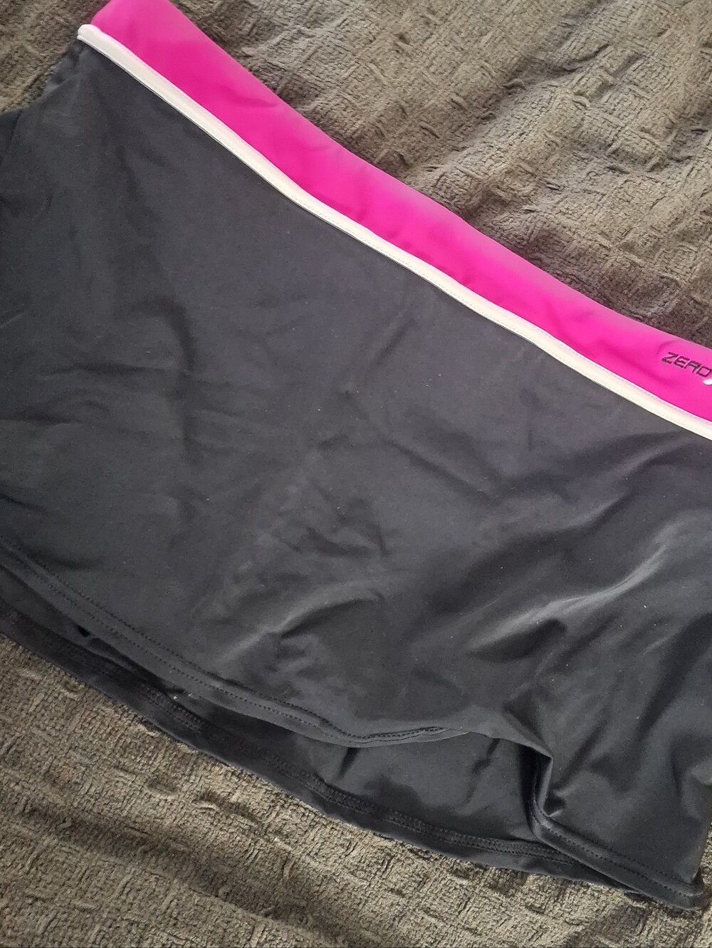 ZeroXposur Black Swim Skirt with Pink Waistband